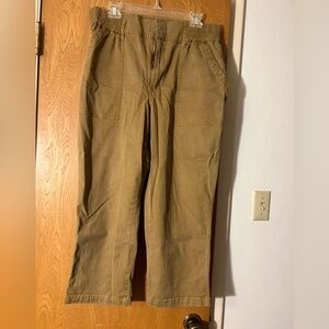 Cabi Style #5693 Tan Belter High Rise Stretch Trousers Crop Pants